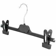 The Hanger Store™ Plastic Adjustable Clip Coat Hangers for Trousers and Skirts 