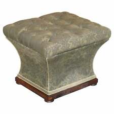EXQUISITE UPHOLSTERED VICTORIAN CIRCA 1860 OTTOMAN STOOL FOOTSTOOL WITH STORAGE