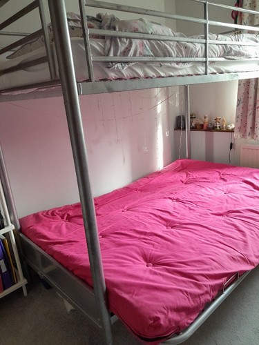 Single bunk bed - , pink
