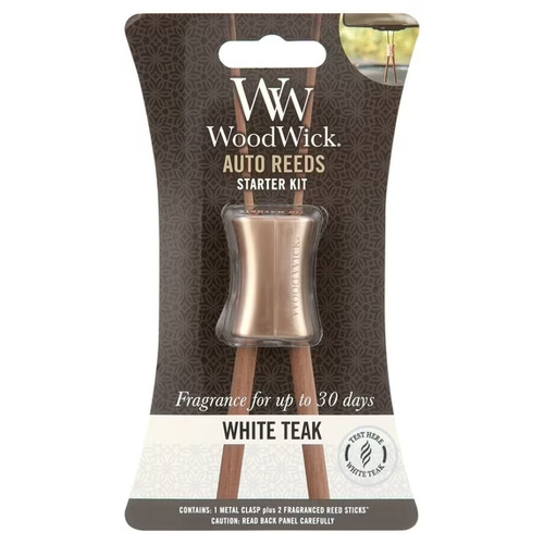 New woodwick white - white, teak