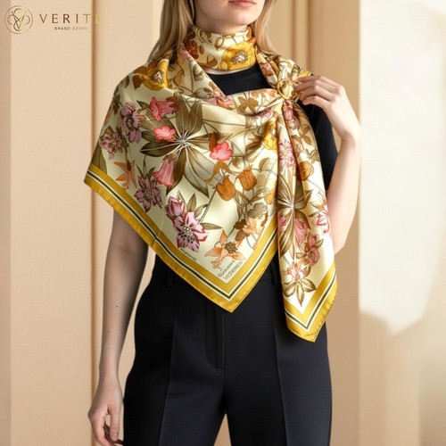 Rare vintage hermes silk scarf - hermes,