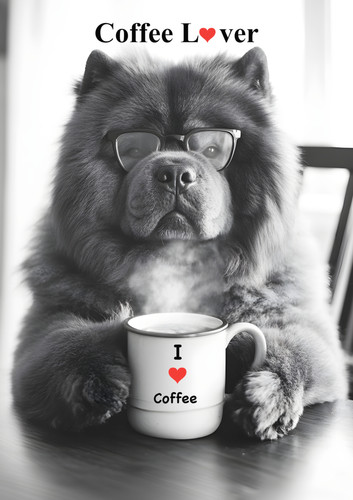 Coffee lover chow dog - lover,