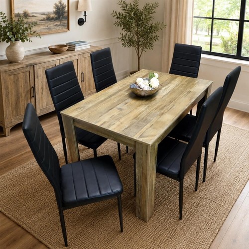 Rustic effect dining table - rustic, and