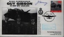 WW2 W/O James Charles Henry 106 sqn signed Guy Gibson VC RAF cover
