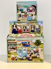 Sylvanian Families French Bulldog/ Camper/Triplets Camping Style Stroller NEW