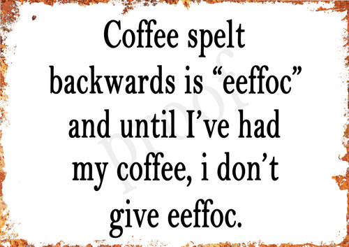 Coffee spelt backwards - coffee,