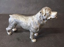 Solid Pewter Rottweiler Statue
