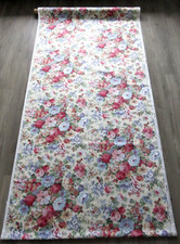 VINTAGE RECTELLA SCREEN PRINT CLASSIC FLORAL UPHOLSTERY MATERIAL ROLL 119CM X 3M