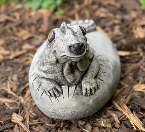 Baby dinosaur statue concrete - dinosaur,