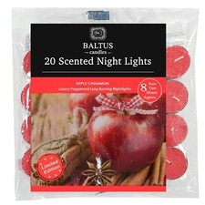 20 Pieces Baltus Tea Light Candle 8 HOUR LONG BURN Winter Edition Apple Cinnamon