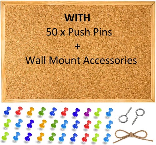 Large cork pin notice board - cork,