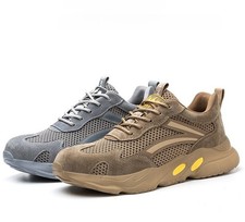 LIGHTWEIGHT MENS WOMEN SAFETY SHOES WORK TRAINER COMPOSITE PLASTIC TOE CAP SHOES