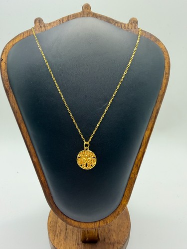 Atolea gold tone sand dollar - gold-tone,