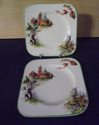 Vintage plates woods ivory - plates,