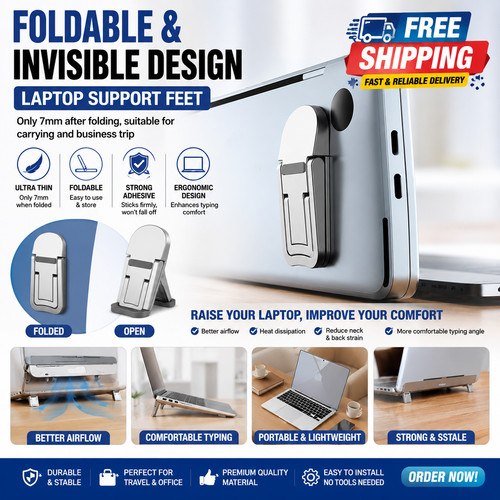 Foldable laptop stand self - stand,