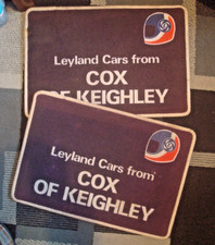 1980s VINTAGE REAR CAR MATS BRITISH LEYLAND FRANCIS E COX  KEIGHLEY BRADFORD RD