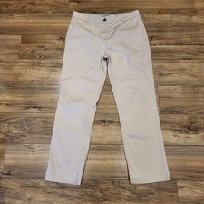 Per Una M&S stone chino trousers, ladies 12 short, high rise, comfort.