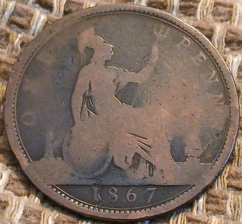1867 victorian bun young head - 1867,