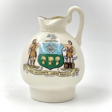 W.H. GOSS CRESTED CHINA MODEL OF ANCIENT YORK HOSPITIUM EWER - SHEFFIELD CREST