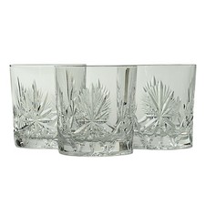 Edinburgh Crystal, Star Of Edinburgh, 3 X  Old Fashioned Whisky Glasses