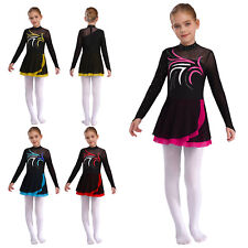 Girls Dress Tutu Skirts Leotard Ice Skating Costume Competition Sportwear Youth