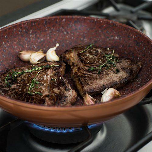 Copper stone pans non - stone, &
