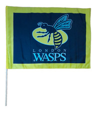 LONDON WASPS MAGNERS IRISH CIDER LARGE RUGBY UNION HAND FLAG (80cm x 58cm)