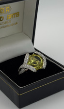 White Gold Diamond Ring Yellow