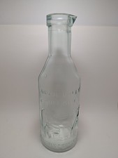 Vintage Hand Blown Graphic Embossed “Absolutely Pure Milk” Milk Bottle – 11.5"