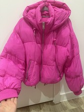 Zara pink Puffer Crop Jacket