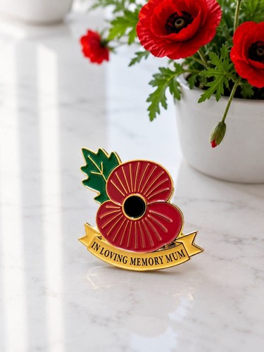 Mum remembrance pin badge - mum,
