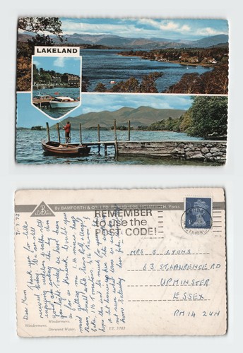 Vintage postcard lakeland lake - postcard,