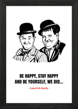 Laurel and hardy quotes framed - and,