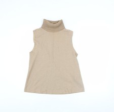 ZARA Womens Beige Sleeveless