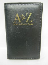 Tallon Padded Mini Address Book A to Z Index Black 11cm x 7cm