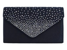 Women satin diamante clutch - women's,