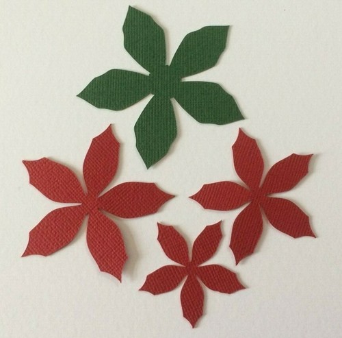 Christmas poinsettia leaves - 24,