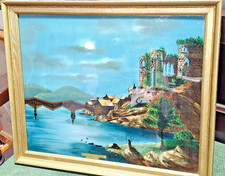 Antique German Reverse Painted