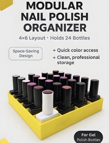 Modular nail polish organizer - polish,