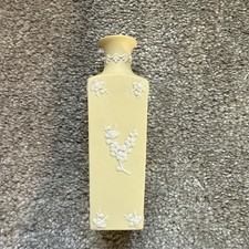 Wedgwood Jasperware  Rare Primrose yellow Tube Vase Prunus Flowers