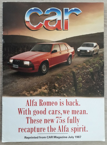 Alfa romeo road test - 75,