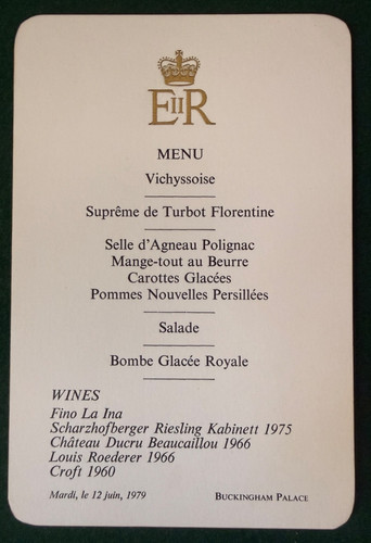 Antique royal menu french - royal,