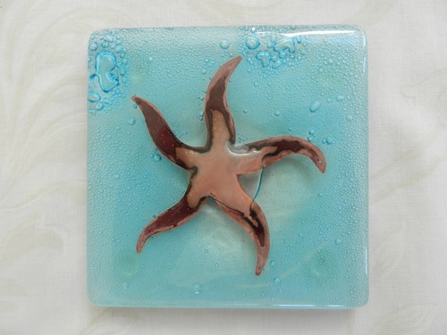 Downs glass starfish design - starfish,