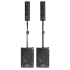 Vonyx VX1050BT Active Speaker Kit - 1150W Portable Column PA System