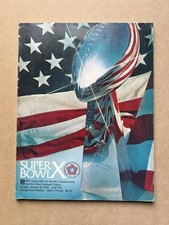Super Bowl X 10 NFL Programme Pittsburgh Steelers v Dallas Cowboys
