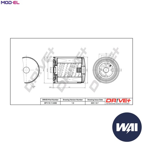 Oil filter dp1110 0292 for - filter,