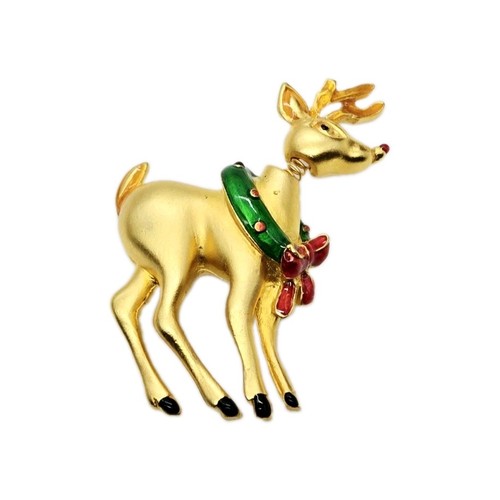 Reindeer brooch animated - reindeer,
