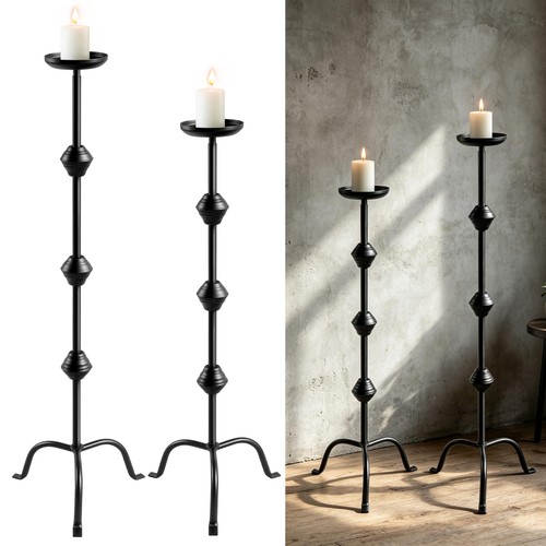 Metal tall candle holder - metal,