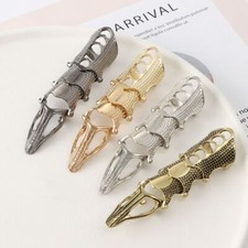 Full Finger Metal Knuckle Punk Rings Rock Scroll Finger Claw Ring Joint Armor