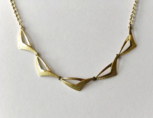 Modernist necklace 9ct rolled - modernist,